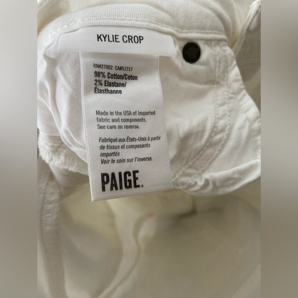 PAIGE Kylie Cropped Women's White Skinny Jeans - Picture 8 of 9